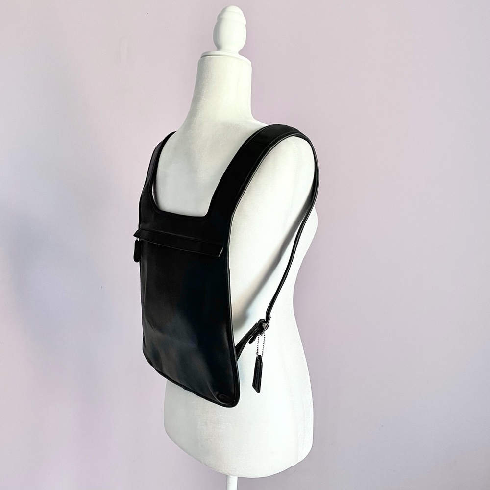 Coach Vintage Slim Hippie Black Leather Backpack